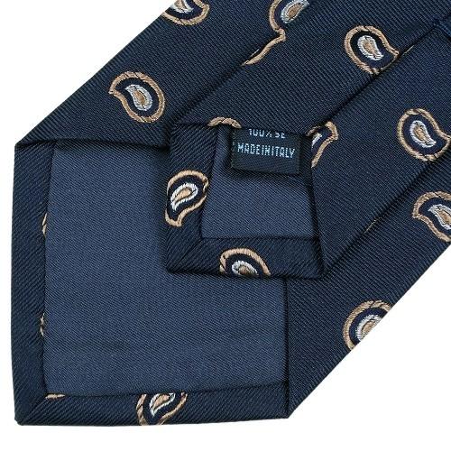 【新品未使用】ポールスチュアート ネクタイ ネイビー ペイズリー柄 光沢 高級 ネクタイ／ペイズリー（J1816413＿＿） | Paul Stuart