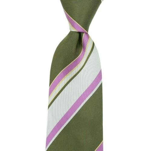 タケオキクチ ネクタイ TAKEO KIKUCHI 36%OFF メンズ ブランド 日本製 ネオトラディショナルストライプ シルク カーキ 300125 送料無料 | TAKEO KIKUCHI | 03