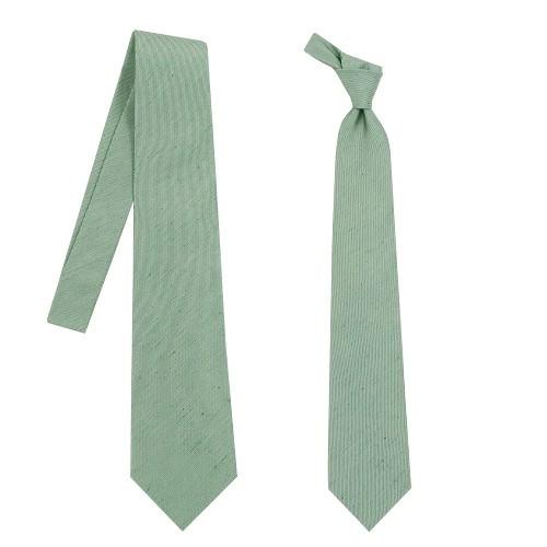 サンプル品 五大陸 ネクタイ gotairiku メンズ ブランド 日本製  FermoFossati シャンタン生地 リネンシルク 緑 060325 送料無料 | gotairiku | 01