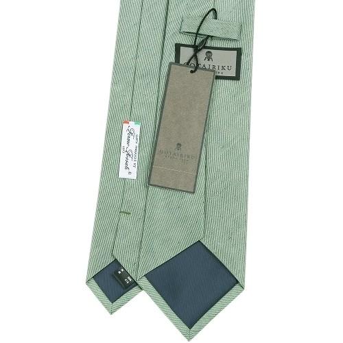 サンプル品 五大陸 ネクタイ gotairiku メンズ ブランド 日本製  FermoFossati シャンタン生地 リネンシルク 緑 060325 送料無料 | gotairiku | 02