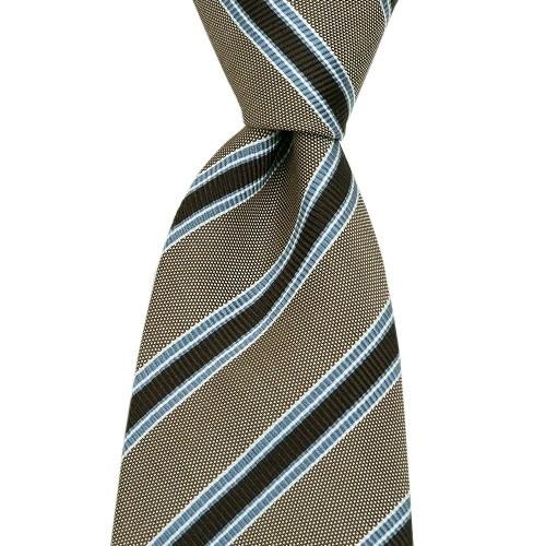 サンプル品 五大陸 ネクタイ gotairiku メンズ ブランド 日本製  FermoFossati レジメンタル シルクコットン ベージュ 060325 送料無料 | gotairiku | 03