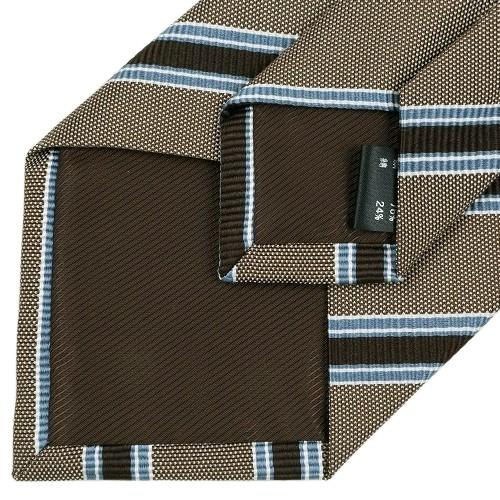 サンプル品 五大陸 ネクタイ gotairiku メンズ ブランド 日本製  FermoFossati レジメンタル シルクコットン ベージュ 060325 送料無料 | gotairiku | 06