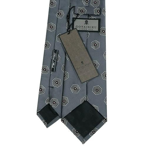 サンプル品 五大陸 ネクタイ gotairiku メンズ ブランド 日本製 ハンドメイド 小紋柄 シルク グレー 130325 送料無料 | gotairiku | 02