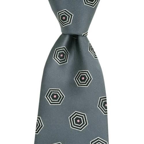 サンプル品 五大陸 ネクタイ gotairiku メンズ ブランド 日本製 ハンドメイド 小紋柄 シルク グレー 130325 送料無料 | gotairiku | 03