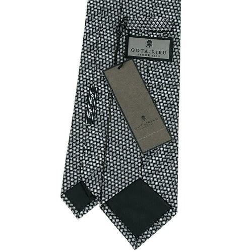 サンプル品 五大陸 ネクタイ gotairiku メンズ ブランド 日本製 ハンドメイド 幾何学柄 シルク グレー 130325 送料無料 | gotairiku | 02