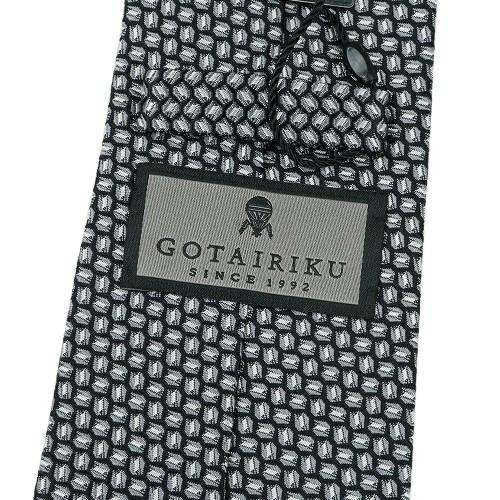 サンプル品 五大陸 ネクタイ gotairiku メンズ ブランド 日本製 ハンドメイド 幾何学柄 シルク グレー 130325 送料無料 | gotairiku | 04