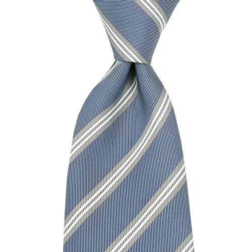 サンプル品 五大陸 ネクタイ gotairiku メンズ ブランド 日本製 FermoFossati レジメンタル シルク 青 130325 送料無料 | gotairiku | 03