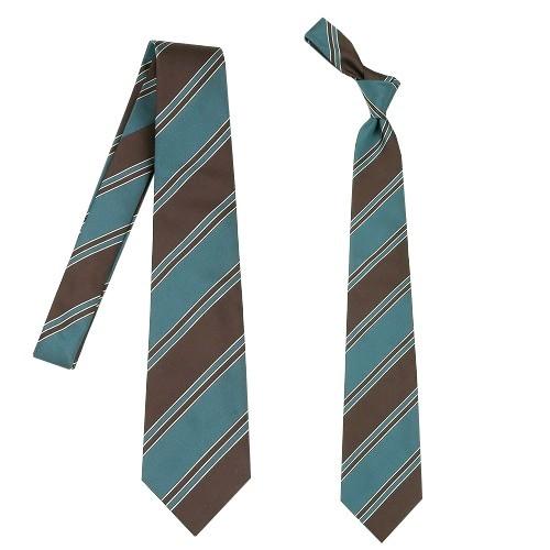 サンプル品 五大陸 ネクタイ gotairiku メンズ ブランド 日本製 ハンドメイド レジメンタル シルク 緑×茶 130325 送料無料 | gotairiku | 01