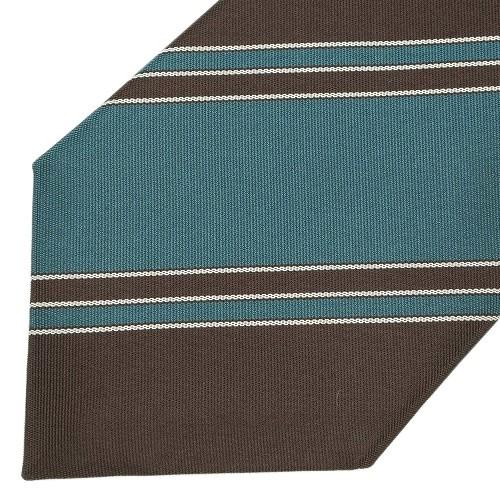 サンプル品 五大陸 ネクタイ gotairiku メンズ ブランド 日本製 ハンドメイド レジメンタル シルク 緑×茶 130325 送料無料 | gotairiku | 05