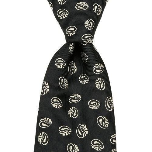 五大陸 ネクタイ gotairiku 50%OFF メンズ ブランド 日本製 ハンドメイド 京都西陣 ミニペイズリー シルク 黒 130325 送料無料 | gotairiku | 03