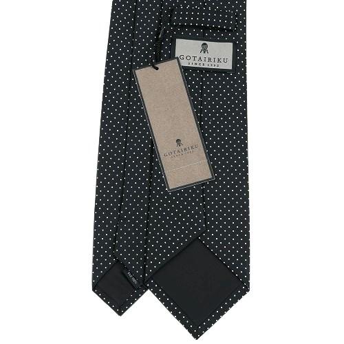 五大陸 ネクタイ gotairiku 40%OFF メンズ ブランド ギフト プレゼント 日本製 京都西陣 ピンドット シルク 黒 130325 送料無料 | gotairiku | 02