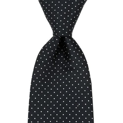 五大陸 ネクタイ gotairiku 40%OFF メンズ ブランド ギフト プレゼント 日本製 京都西陣 ピンドット シルク 黒 130325 送料無料 | gotairiku | 03