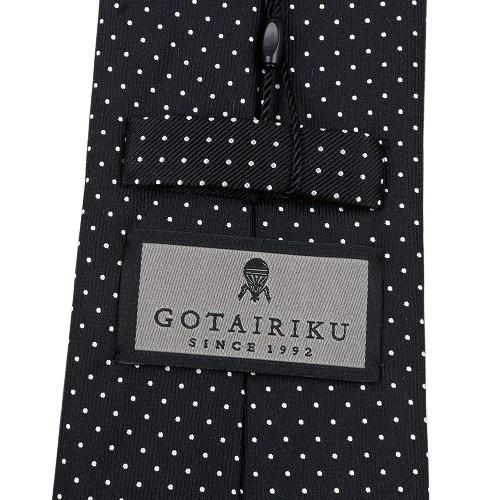 五大陸 ネクタイ gotairiku 40%OFF メンズ ブランド ギフト プレゼント 日本製 京都西陣 ピンドット シルク 黒 130325 送料無料 | gotairiku | 04