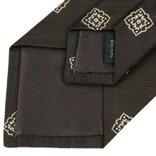 五大陸 ネクタイ gotairiku 50%OFF メンズ ブランド 日本製 ハンドメイド 京都西陣 小紋柄 シルク 暗茶 130325 送料無料 | gotairiku | 06