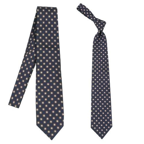 五大陸 ネクタイ gotairiku 50%OFF メンズ ブランド 日本製 ハンドメイド 京都西陣 小花柄 シルク 紺 130325 送料無料 | gotairiku | 01