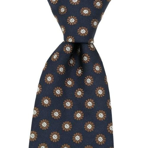 五大陸 ネクタイ gotairiku 50%OFF メンズ ブランド 日本製 ハンドメイド 京都西陣 小花柄 シルク 紺 130325 送料無料 | gotairiku | 03