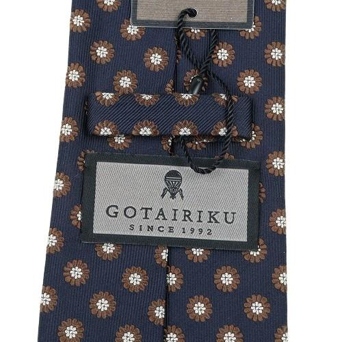 五大陸 ネクタイ gotairiku 50%OFF メンズ ブランド 日本製 ハンドメイド 京都西陣 小花柄 シルク 紺 130325 送料無料 | gotairiku | 04