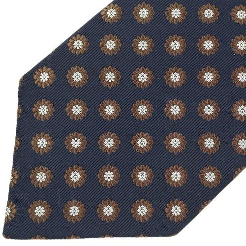 五大陸 ネクタイ gotairiku 50%OFF メンズ ブランド 日本製 ハンドメイド 京都西陣 小花柄 シルク 紺 130325 送料無料 | gotairiku | 05