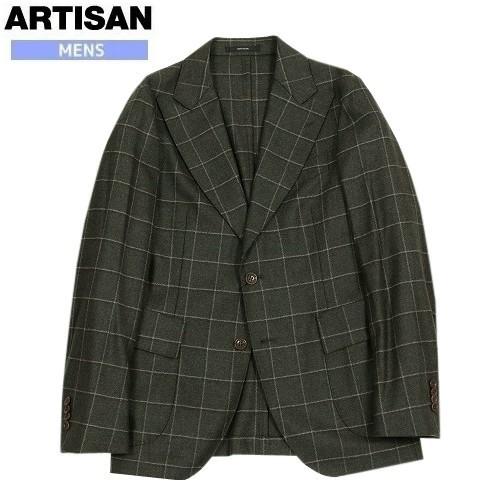 SALE82%OFF ARTISAN アルチザン コムサ  ウィンドペン ウールカジュアルジャケット 暗緑 16/11/3 171116 送料無料 | COMME CA DU MODE