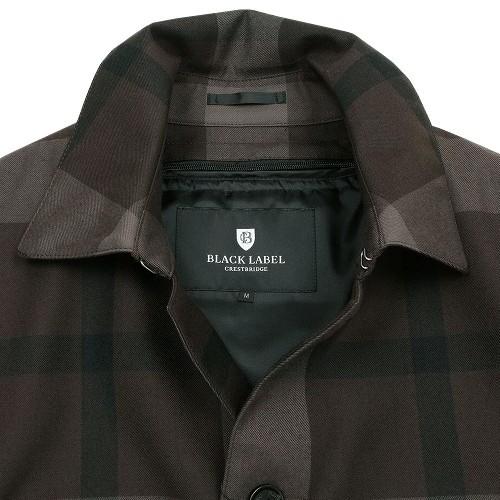 ブラックレーベル ステンカラーコート BLACK LABEL CRESTBRIDGE 30%OFF メンズ ブランド ライナー付き テクニカルウール クレストブリッジチェック 茶 2711BEの画像
