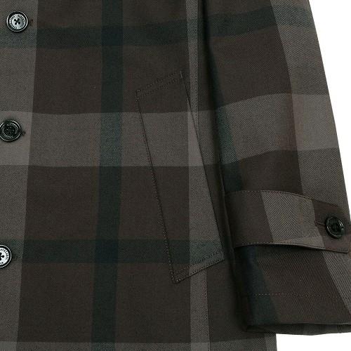 ブラックレーベル ステンカラーコート BLACK LABEL CRESTBRIDGE 30%OFF メンズ ブランド ライナー付き テクニカルウール クレストブリッジチェック 茶 2711BEの画像