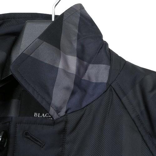 ブラックレーベル クレストブリッジ ステンカラーコート BLACK LABEL CRESTBRIDGE 30%OFF メンズ ブランド シャドーチェック パデッド 黒 2711BE 送料無料の画像