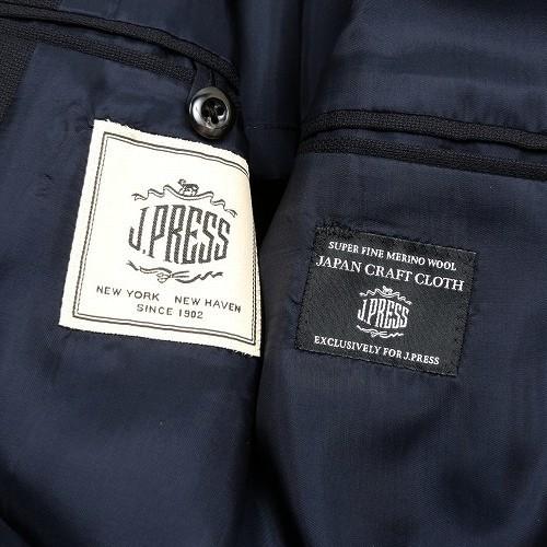J.PRESS 紺ブレザー ジェイプレス 18%OFF メンズ ブランド 春夏 定番 JAPAN CRAFT CLOTH サマーメッシュ 銀釦 3B 背抜き 紺 0204BE 送料無料の画像