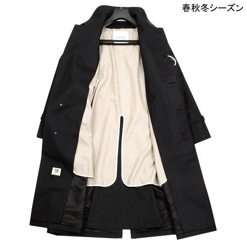 サンヨーコート シングルトレンチコート SANYOCOAT 8%OFF メンズ ブランド 日本製 ウールライナー付き 黒 0105BF 送料無料の画像