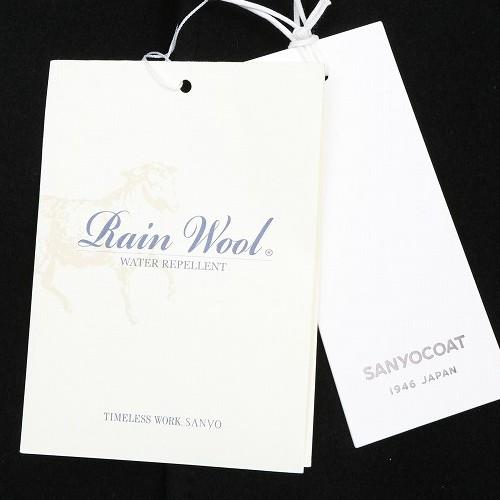 サンヨーコート チェスターコート SANYOCOAT 15%OFF メンズ ブランド 日本製 ＜Rain Wool＞ カシミヤ混 黒 0412BE 送料無料の画像