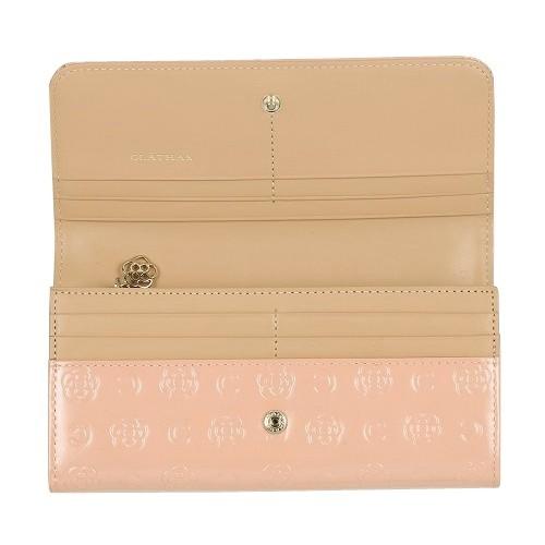 【新品未使用】クレイサス　長財布　ベージュゴールド　カメリア　ビジュー　ベティ CLATHAS（クレイサス） 訳あり商品 長財布 レディース ブランド 本革