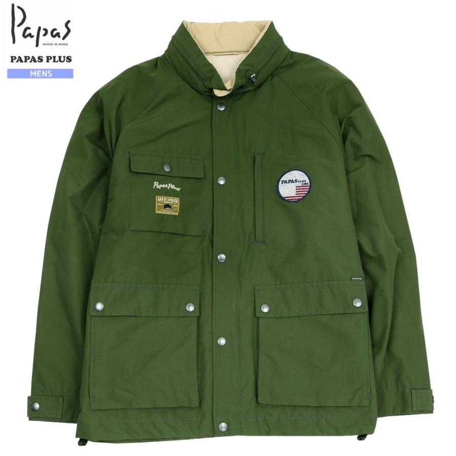 【美品】PAPAS PLUS フィールドジャケット 黒 サイズS 日本製 PAPAS（パパス） プラス フィールドジャケット PAPAS PLUS メンズ