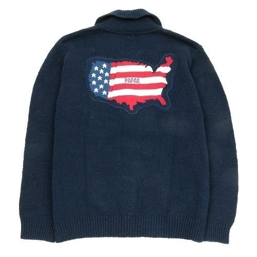 PAPAS パパス カーディガン メンズ ブランド 日本製 ピリング