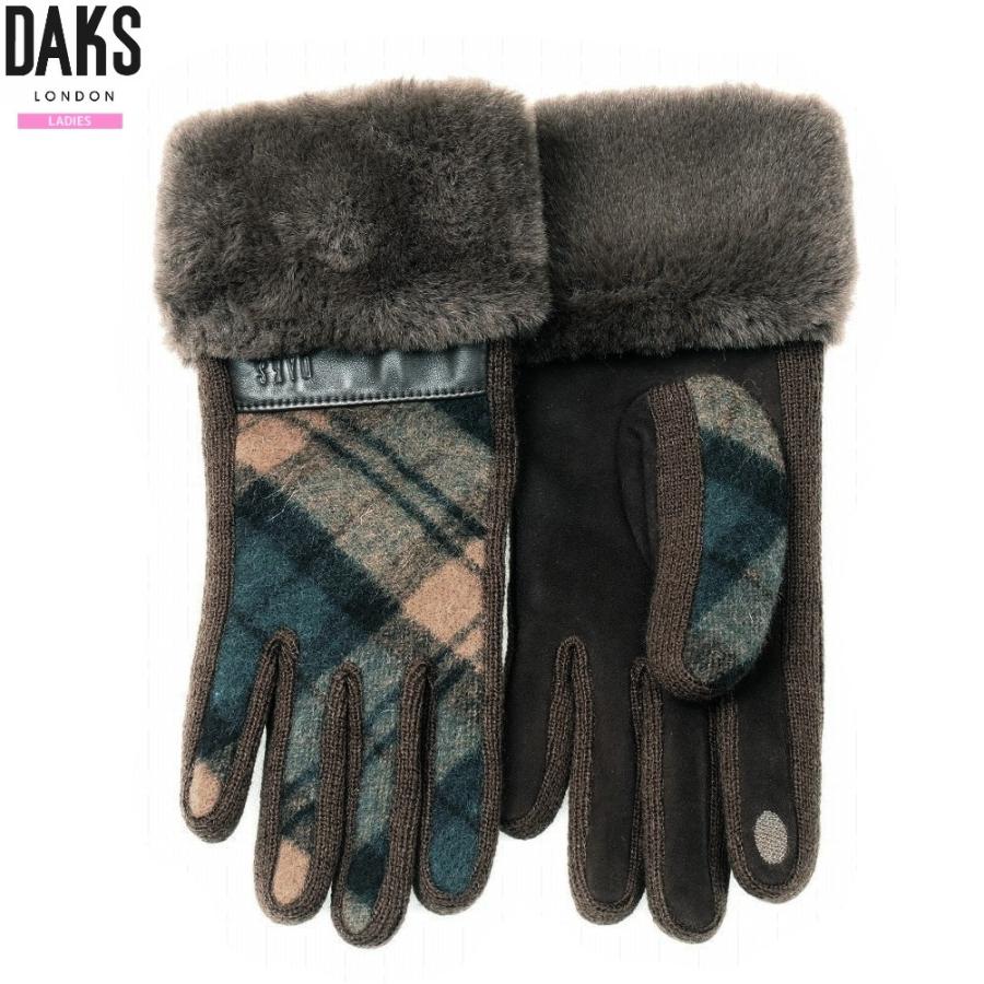 DAKS（ダックス） サンプル品 手袋 レディース ブランド ファー装飾