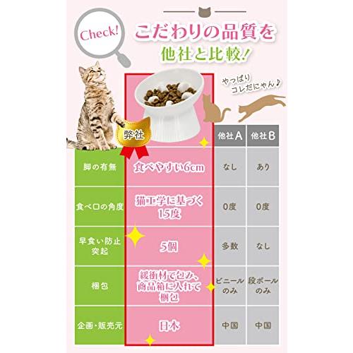 福猫物語 ゆっくりミール 猫専用食器 フードボウル 吐き戻し対策 肥満予防 健康維持 首の負担を軽減 早食い防止突起付き 脚付き 食べやすい高さ Fdea54 Fuji Store 通販 Yahoo ショッピング
