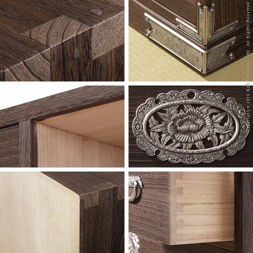 桐タンス 桐たんす 着物 収納 焼桐収納箪笥 6段 三条 さんじょう 開梱