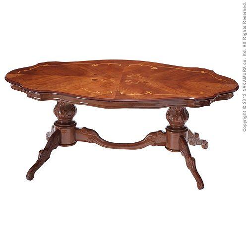 イタリア 家具 ヴェローナクラシック リビングテーブル W140cm  テーブル 輸入家具 アンティーク風 イタリア製 おしゃれ 高級感 木製 天然木 リモート 在宅 |  | 02