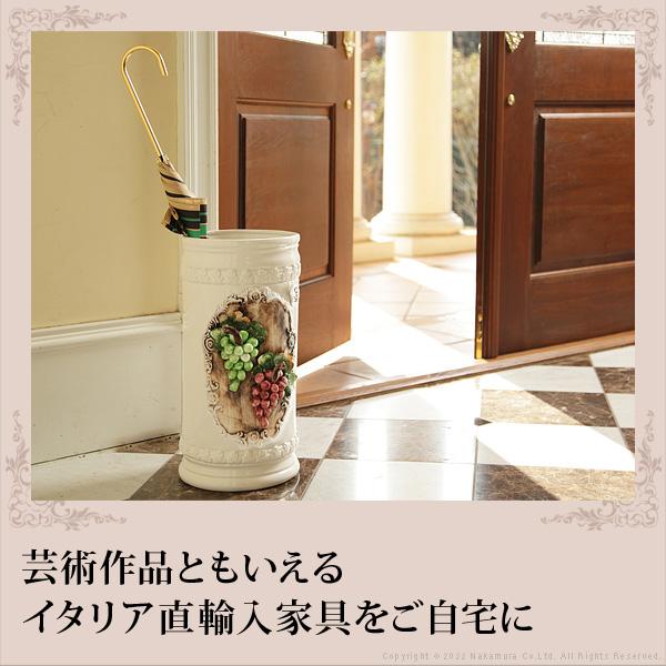 アンティーク調 イタリア製 イタリア家具 輸入家具 ヴェローナクラシック 陶製 傘立て ブドウ 葡萄 フルーツ かさ立て ホワイト 白 エレガント 高級感 大き目 | ブランド登録なし | 01