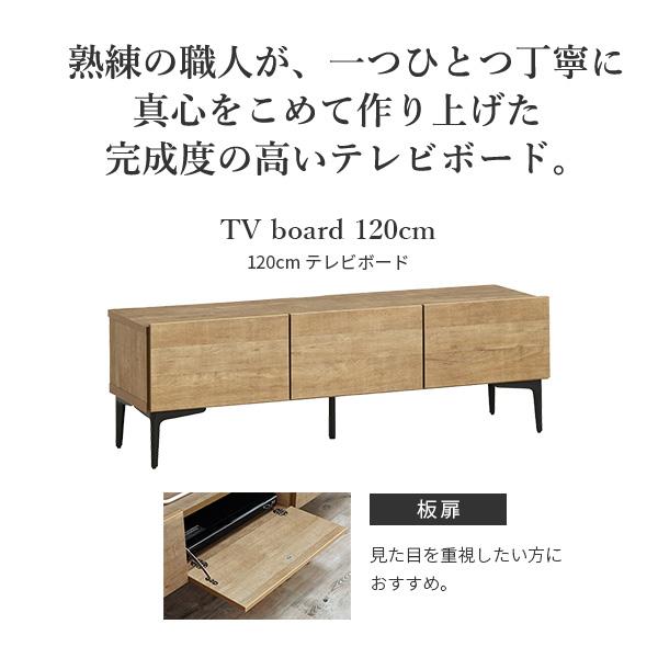 テレビ台 ローボード TVボード テレビ台FV 幅120cm 板戸扉 国産 日本製 セミ完成品 リビングボード テレビラック リビング収納 TV台 AVボード おしゃれ | ブランド登録なし | 04