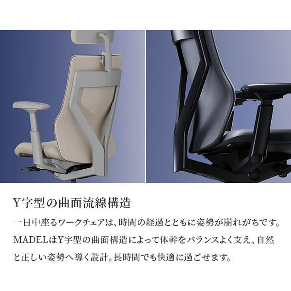 チェア オフィスチェア BlueValley MADEL ワークチェア ファブリックタイプ 腰サポート リクライニング アームレスト ヘッドレスト 長時間快適 ランバーサポート | EQUALS | 10