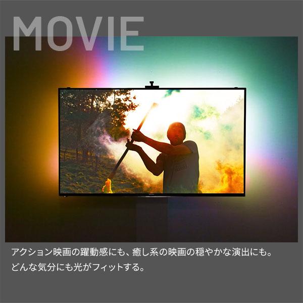 壁寄せテレビスタンド シンクロビジュアルライト Mサイズ LED間接照明