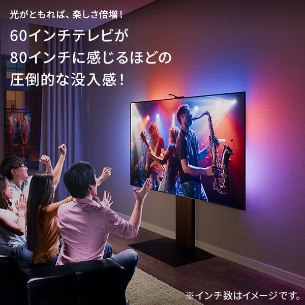 壁寄せテレビスタンド シンクロビジュアルライト Mサイズ LED間接照明
