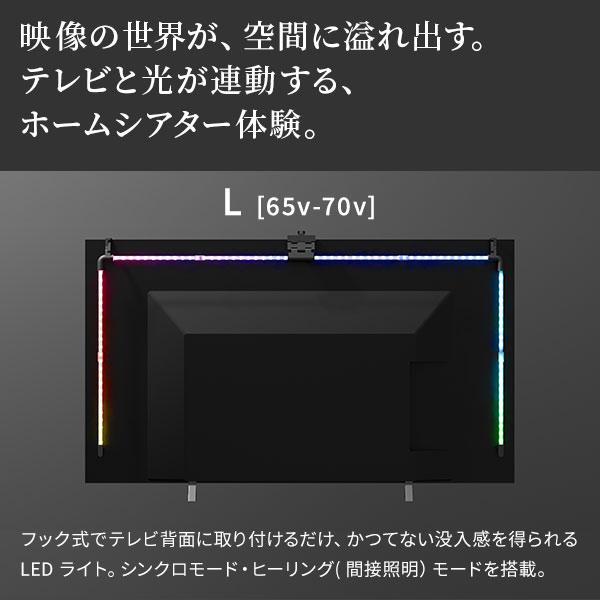 壁寄せテレビスタンド シンクロビジュアルライト Lサイズ LED間接照明 EQUALS イコールズ