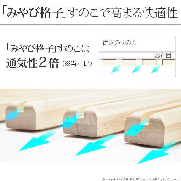すのこベッド ロール式 シングル 通気性2倍で丸めて収納 みやび すのこベッド ロール式 シングル 通気性2倍で丸めて収納 みやび