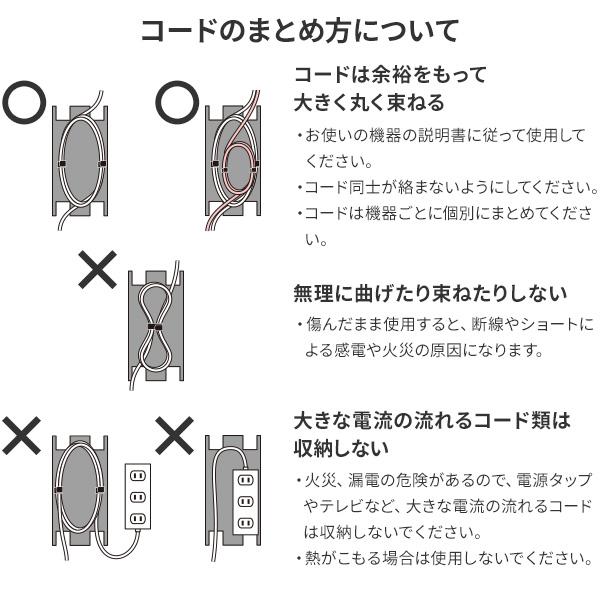WALL テレビスタンド オプション Vシリーズ/A2対応 スマートコードケース 背面 コード収納 配線 テレビ裏 収納 整理 部品 パーツ ブラック ウォール EQUALS | EQUALS | 12
