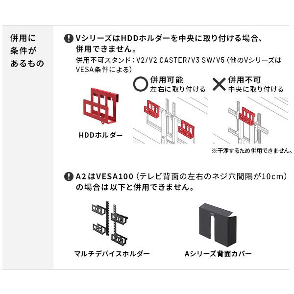WALL テレビスタンド オプション Vシリーズ/A2対応 スマートコードケース 背面 コード収納 配線 テレビ裏 収納 整理 部品 パーツ ブラック ウォール EQUALS | EQUALS | 17