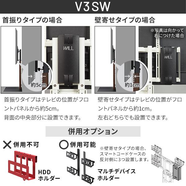 WALL テレビスタンド オプション Vシリーズ/A2対応 スマートコードケース 背面 コード収納 配線 テレビ裏 収納 整理 部品 パーツ ブラック ウォール EQUALS | EQUALS | 08