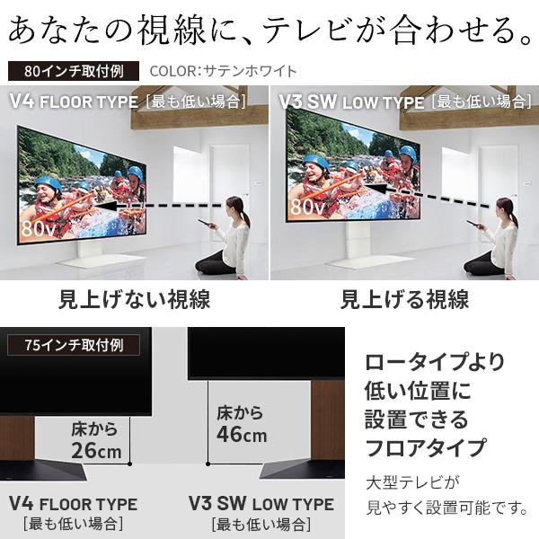EQUALS テレビ台 大型 WALL 壁寄せ テレビスタンド V4 フロア EQUALS テレビ台 大型 WALL 壁寄せ テレビスタンド V4 フロア