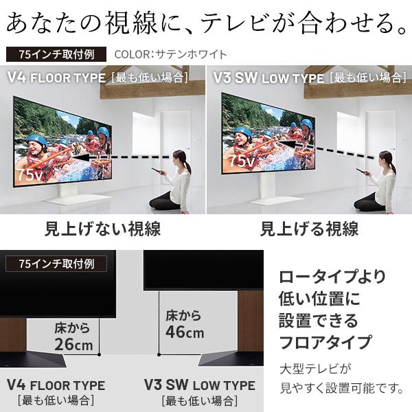 EQUALS テレビ台 大型 WALL 壁寄せ テレビスタンド V4 フロア
