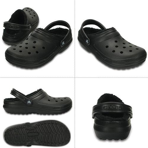 SALE crocs クロックス LINED CLOG ROOMY FIT ラインド クロッグ ルーミーフィット ゆったり幅広 ブラック