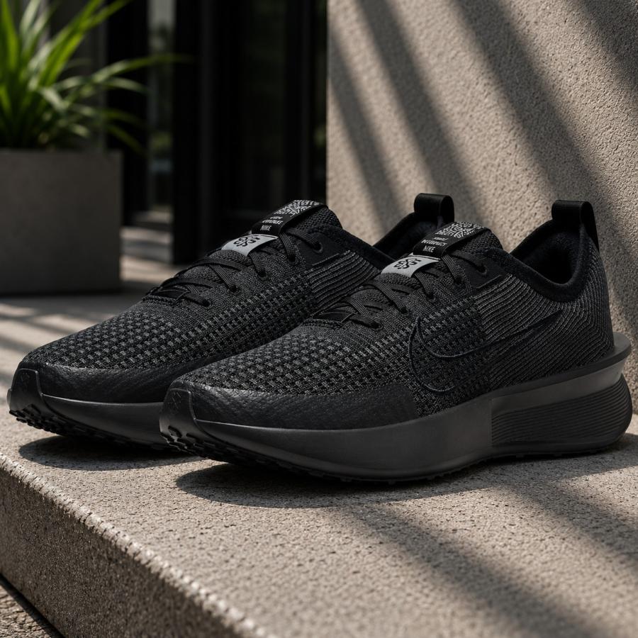 NIKE（ナイキ） スニーカー インタラクト ラン ブラック NIKE INTERACT